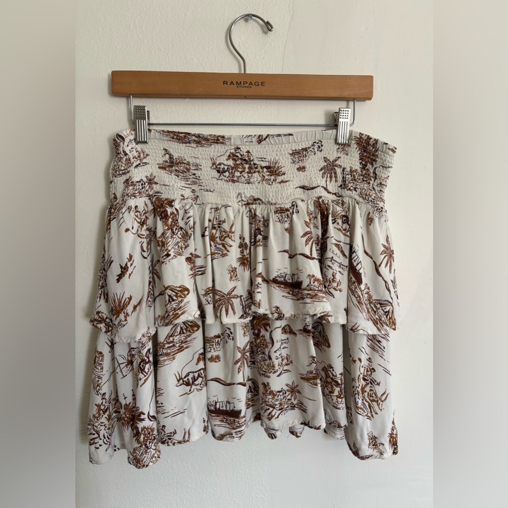 Ariat Western Aloha Cowgirl Tiered Mini Skirt Size Large - Picture 7 of 8
